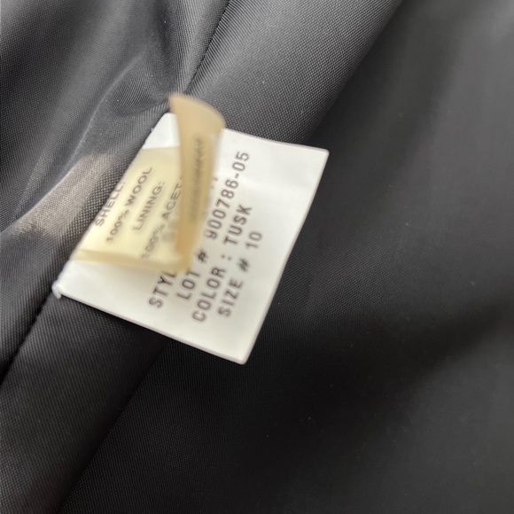 Tahari Olive Grey Tusk Loro Piana Italy Wool Coat - Picture 15 of 17